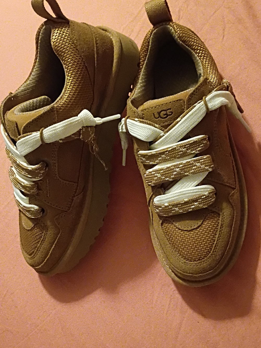 UGG Low Low-mel Brown Suede & Mesh Sneakers